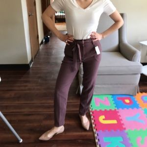 Express high rise paper bag waist dress pants